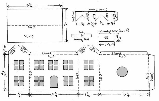 Макеты своими руками схемы View topic - Putz Patterns I Found or Made Glitter houses, Putz houses, Cardboar