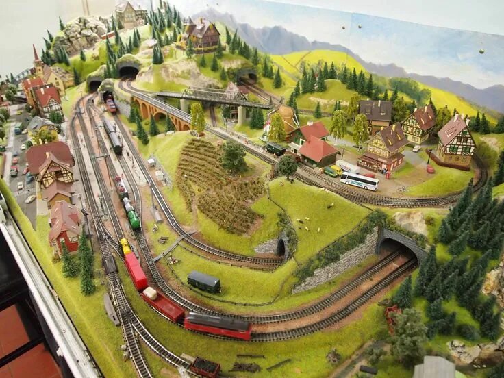 Макеты железных дорог фото Model Train Set Display Model Railroading