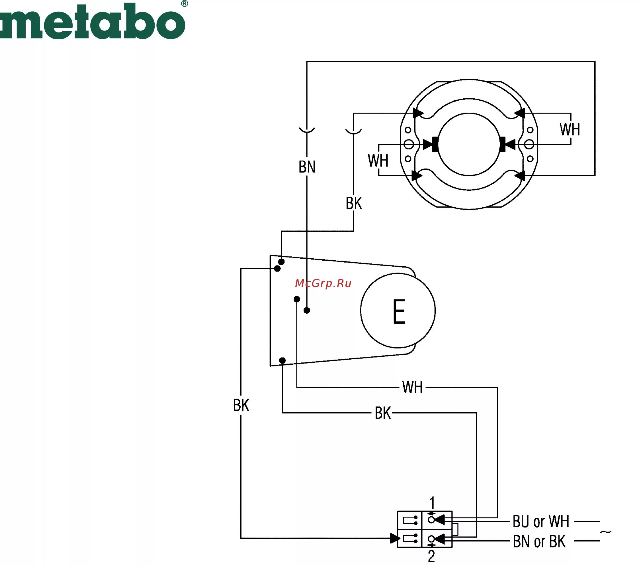 Макита схема подключения кнопки Metabo MFE 30 601119000 Инструкция по сборке онлайн 5/5 372169