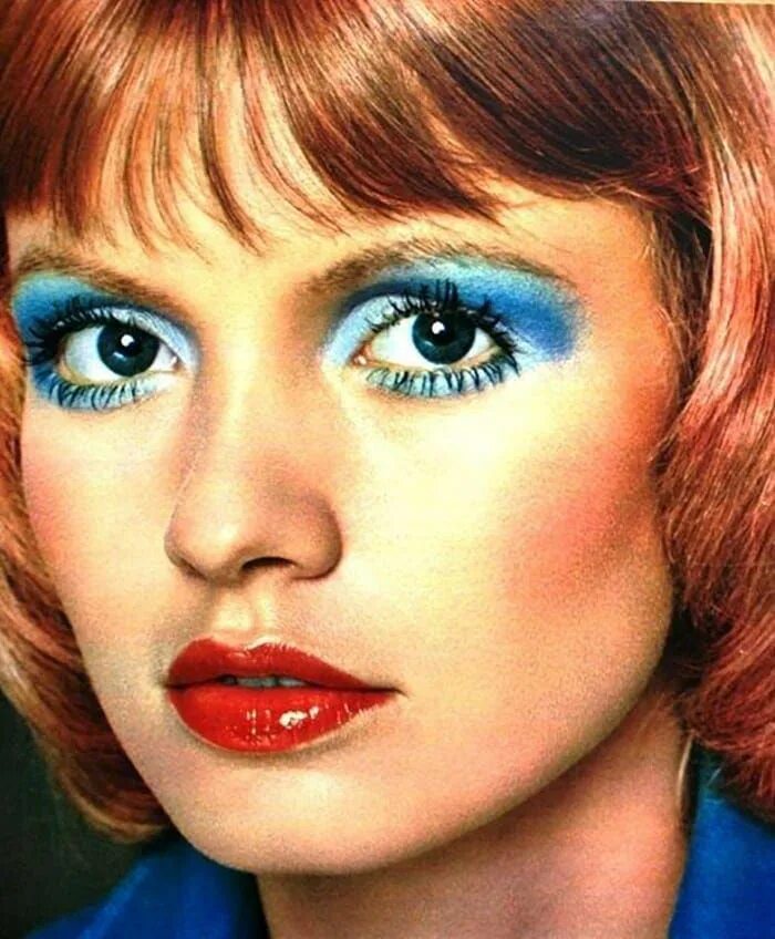 Макияж 00 х годов Blue eyeshadow: The good, the bad & the ugly vintage makeup - Click Americana Di