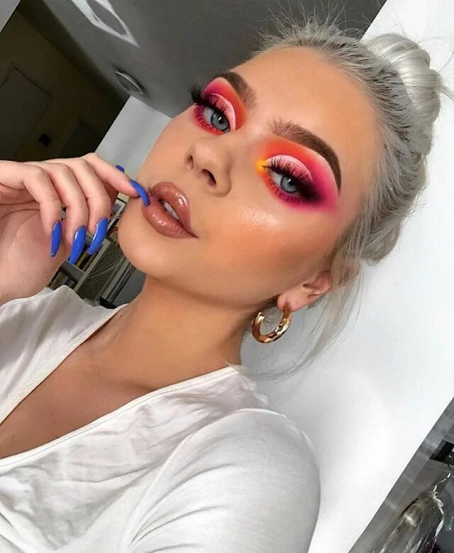 Макияж 10 Tina Halada (@tinahalada) * Фото и видео в Instagram Vibrant makeup, Makeup obse