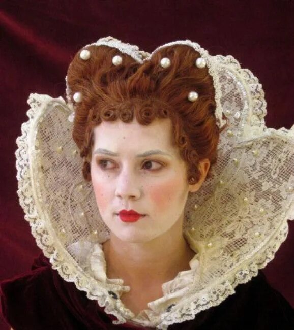 Макияж 15 века Elizabethan Makeup and Hair (front view) #women'sheadwear #women's #headwear Fro