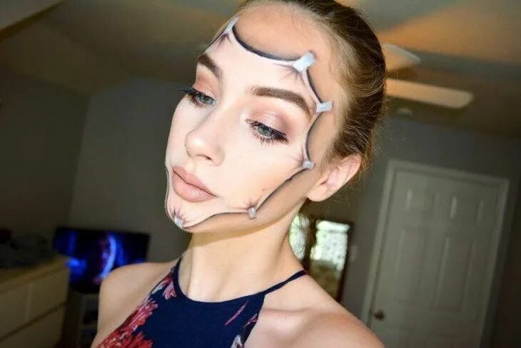 Макияж 18 лет Pin by Gaby Bravo on CARACTERIZACIONES Cool halloween makeup, Diy face mask for 