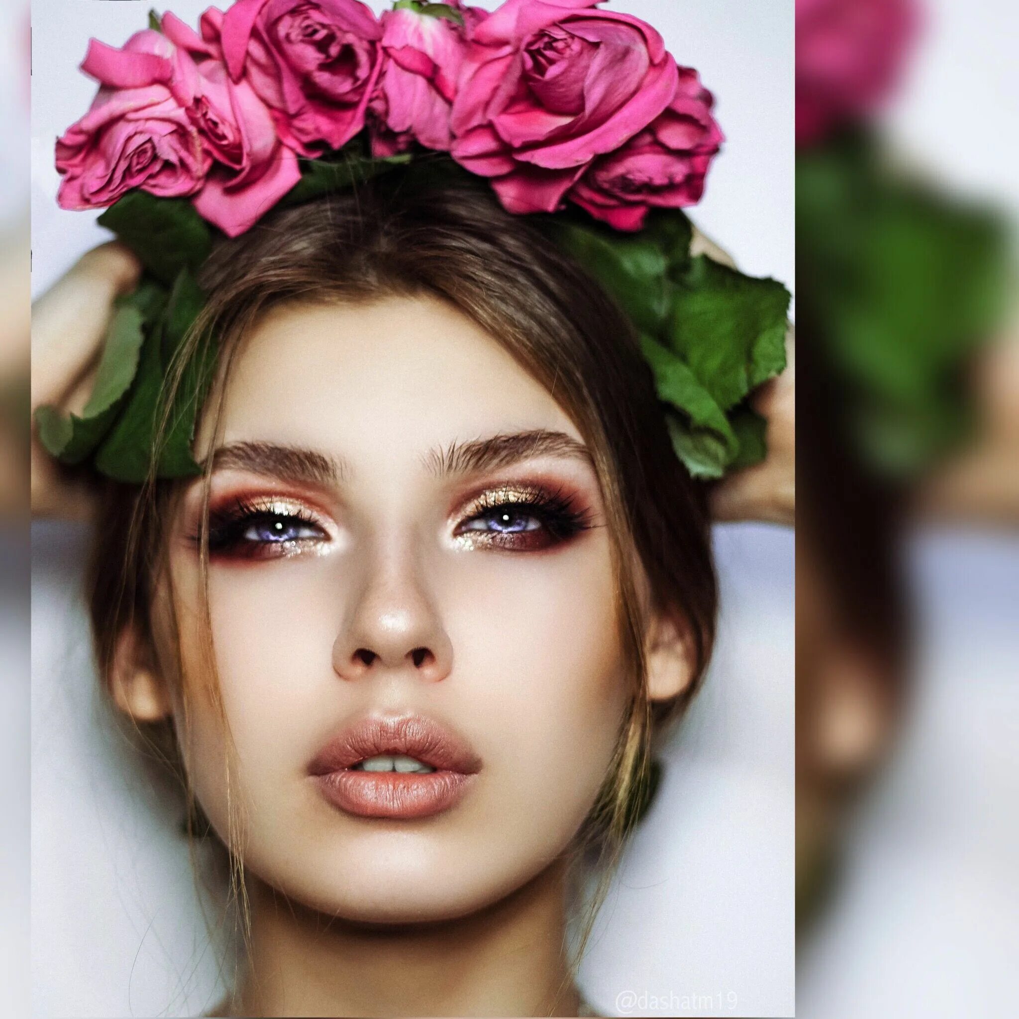 Макияж 19 года Makeup ideas/flower/rose/huda beauty/eyeshadow/eye makeup/идея для макияжа/визаж