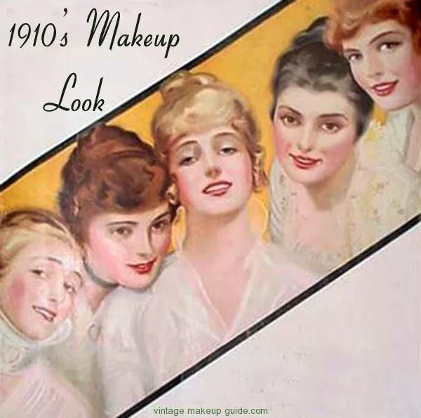 Макияж 1910 х годов Vintage Makeup Styles from 1910 to 1920 vintage makeup guide Vintage makeup, 190