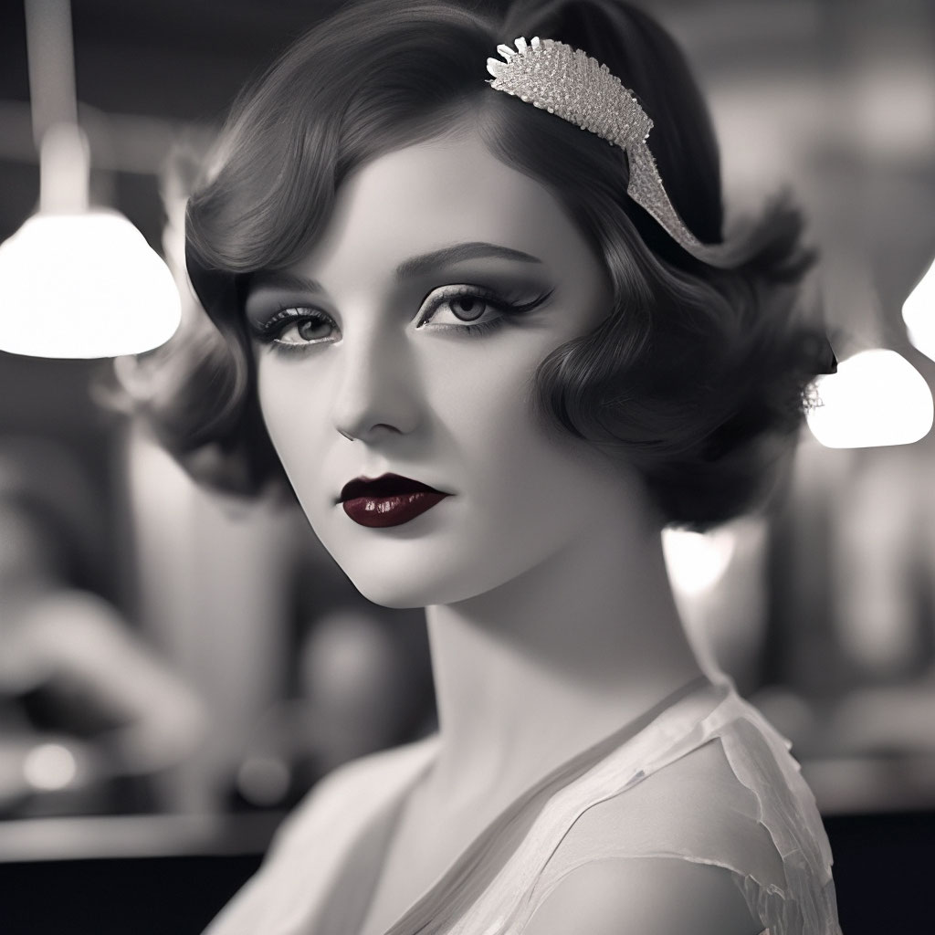 Макияж 1920 годов "Retro makeup advertisement of the." - image created in Shedevrum