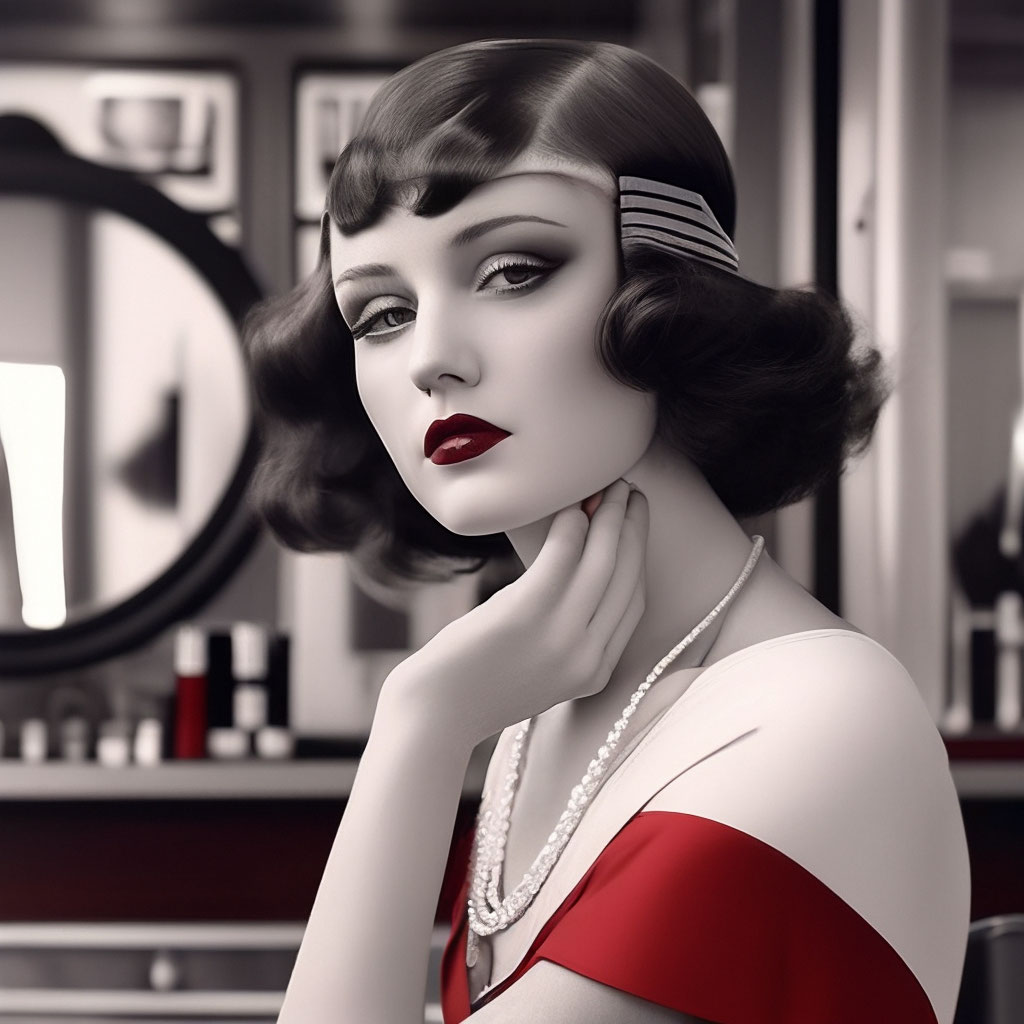Макияж 1920 годов "Retro makeup advertisement of the." - image created in Shedevrum