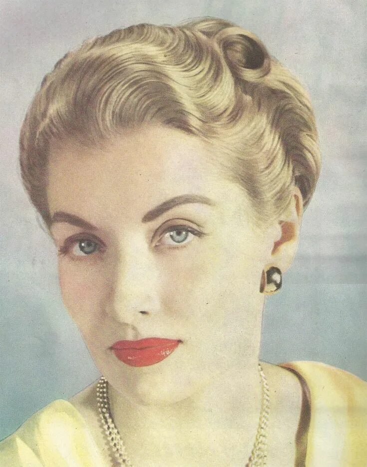 Макияж 1940 х годов From a hair tint advert in a 1947 Vogue 1940s hairstyles, Vintage hairstyles, Wo