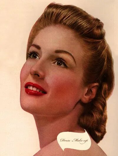 Макияж 1940 х годов Create a 1940′s Face - Make-up Secrets 1940s hairstyles, Vintage hairstyles, 194