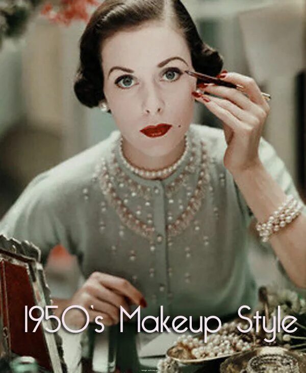 Макияж 1950 годов Make up Vintage makeup, 1950s makeup vintage, Fashion makeup