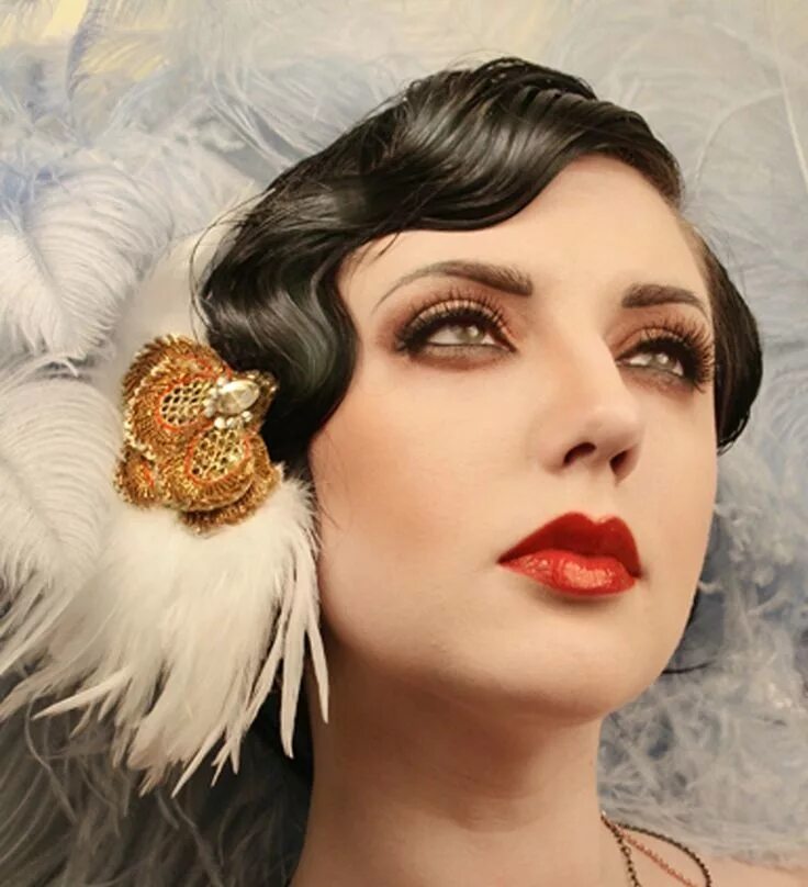 Макияж 20 30 годов makeup20 Retro hairstyles, Vintage hairstyles, Finger waves short hair