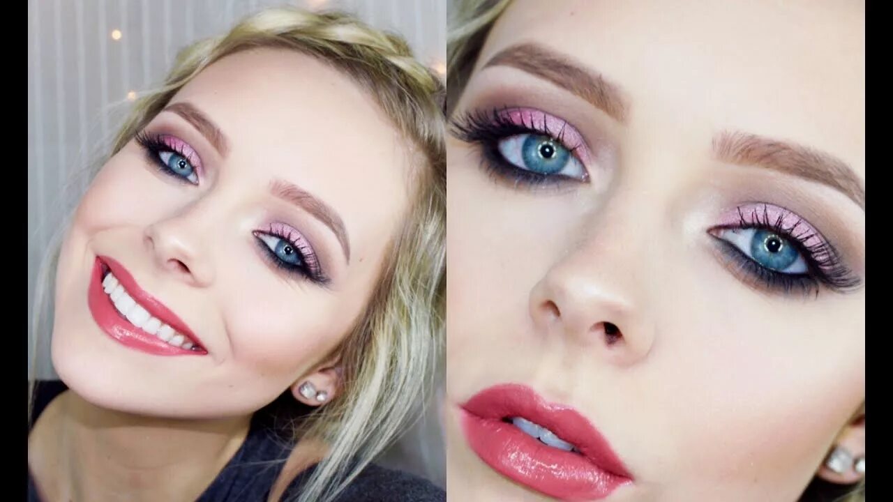 Макияж 2024 тренды для голубых глаз Baby Pink Makeup Tutorial Cosmobyhaley - YouTube