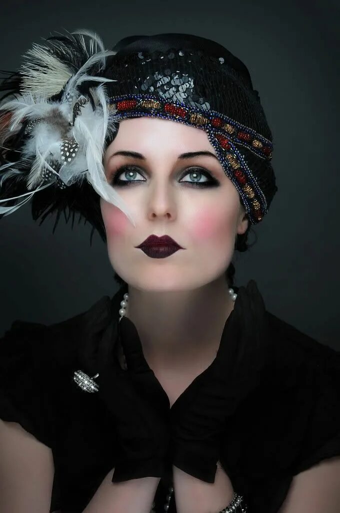 Макияж 20х годов гэтсби Vintage Meets Modern: A Classic Lifestyle New Look 1920s makeup, Makeup inspirat