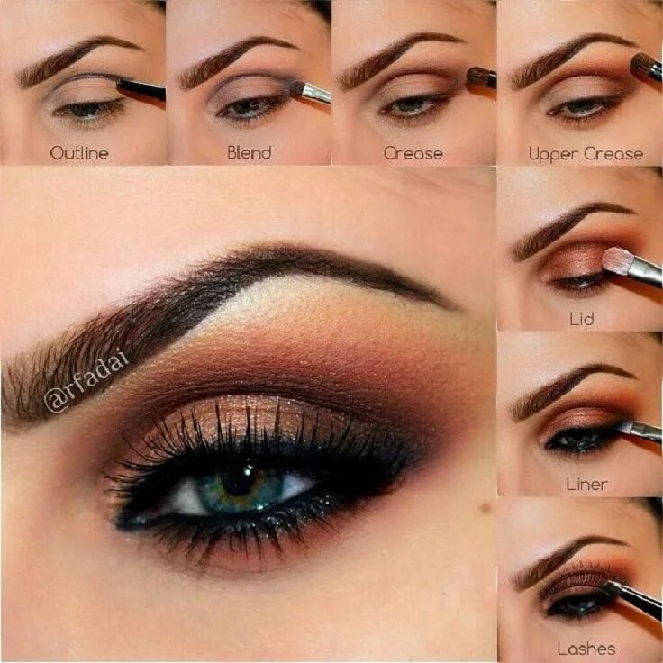 Макияж 30 пошагово Top 10 Fall Brown Smoky Eye Tutorials Eye makeup, Smokey eye makeup, Fall makeup