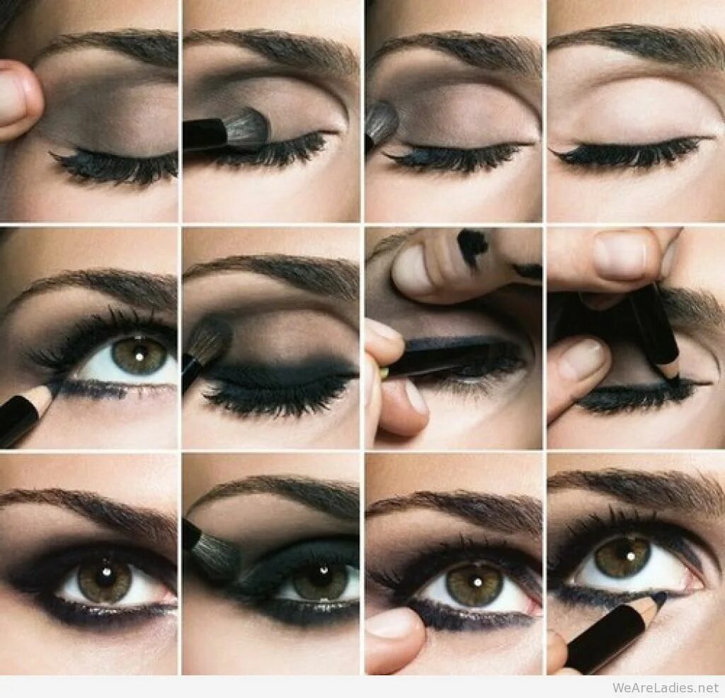 Макияж 30 пошагово makeup tutorial step by step pictures smokey eye Makeup Idea Maquillaje de ojos 