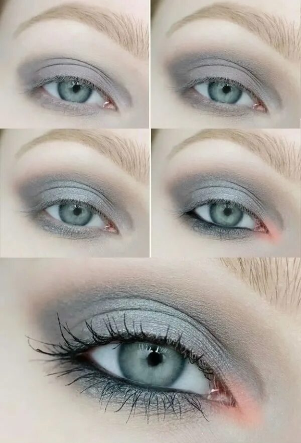 Макияж 45 для серых глаз Smokey Eis für ausdrucksstarke graue Augen make-up. Graue augen, Make up augen, 