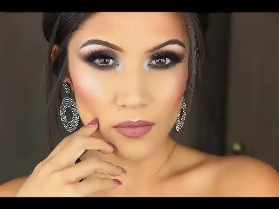 Макияж 45 фото для карих глаз Dark Purple Smokey Eye Tutorial I Tarte Light of the Party - YouTube Tarte Purpl