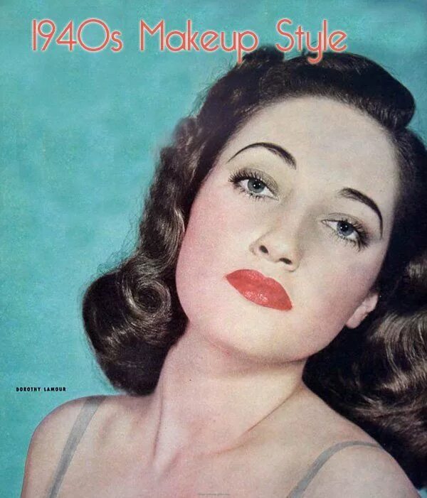 Макияж 50 х годов I love the bright orange lip styles, it's so very reminiscent of the 1940s Moda 