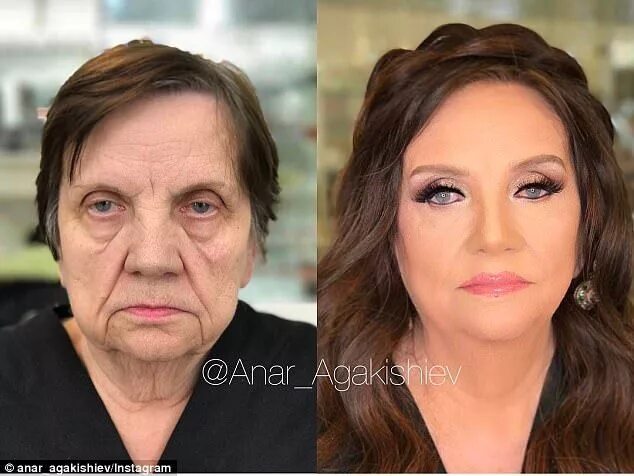 Макияж 56 лет Make up artist shaves decades off his clients' ages Makeup for older women, Make