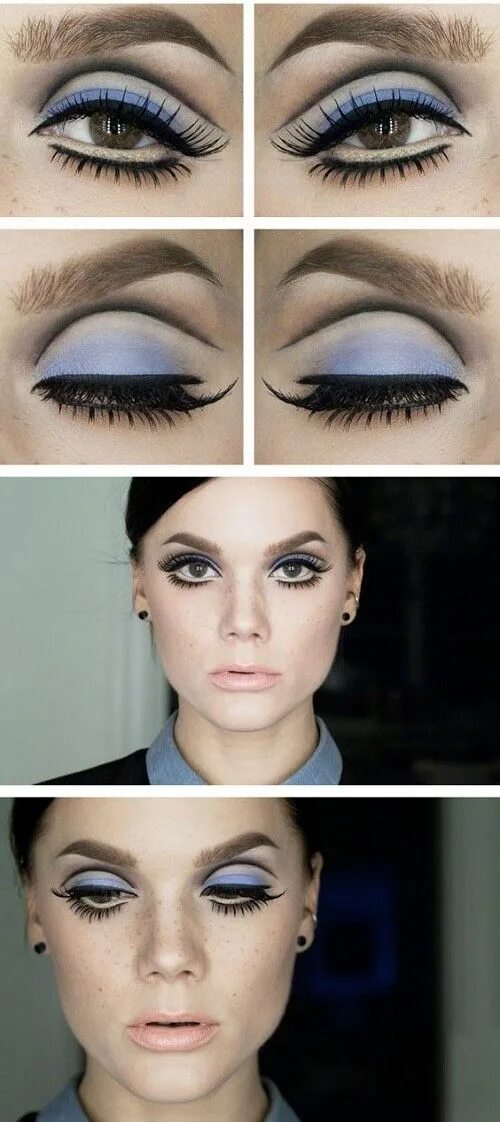 Макияж 60 пошагово фото La saga du maquillage : les années 60 - Visuell in 2023 Makeup, 1960s makeup, 19