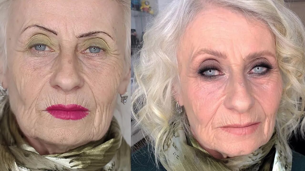Макияж 65 лет Макияж 60+. Возрастной вечерний макияж. Смоки для возрастной клиентки. - YouTube