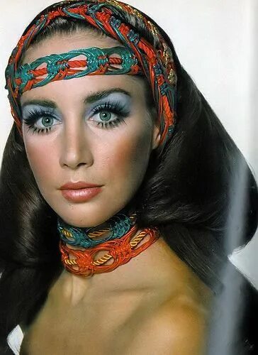 Макияж 70 годов ссср Windsor Eliot for Beauty Bulletin in Vogue March 1969 Photo by Irving Penn Hippi