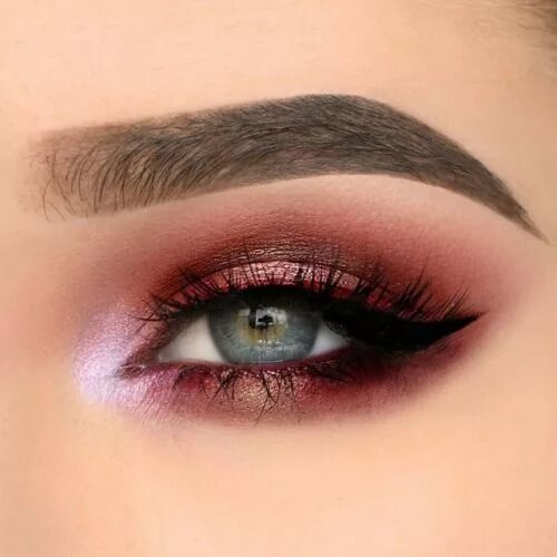 Макияж для нависшего века красный Pin on Fashion Hooded eye makeup, Eye makeup, Bright eye makeup