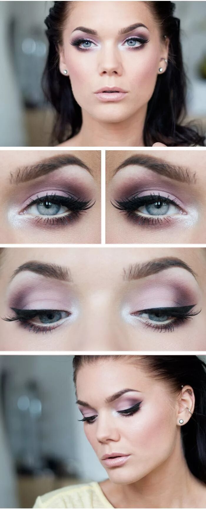 Макияж для нависшего века синий 10+ Happy New Year Eve Eye Makeup Ideas, Looks & Trends 2015/ 2016 Purple weddin