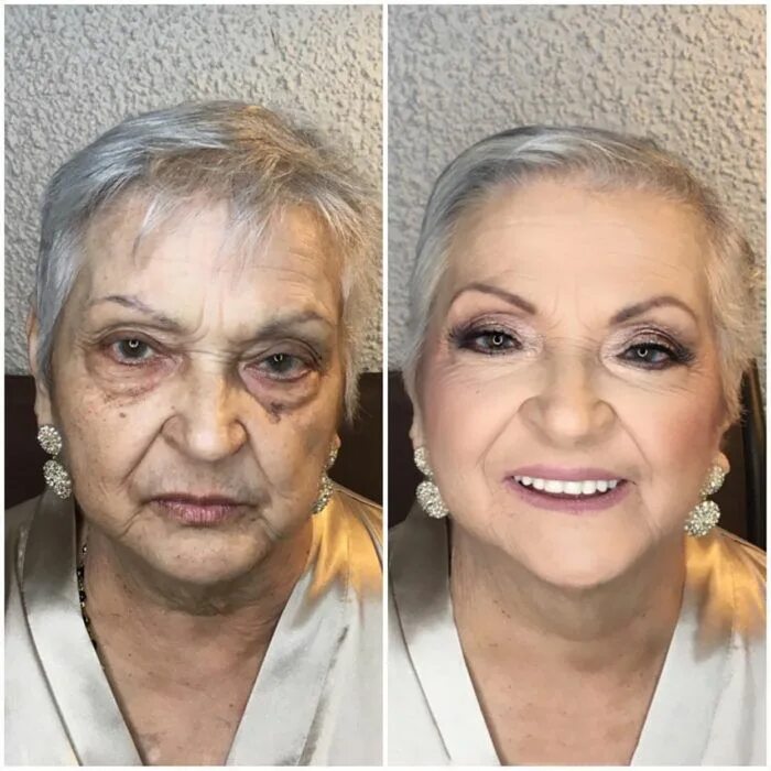 Макияж для пожилых женщин пошагово видеоурок Pin on Antes y después del maquillaje