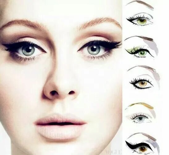 Макияж для широко посаженных глаз Perfect eyeliner! Adele makeup, Makeup obsession, Chic makeup