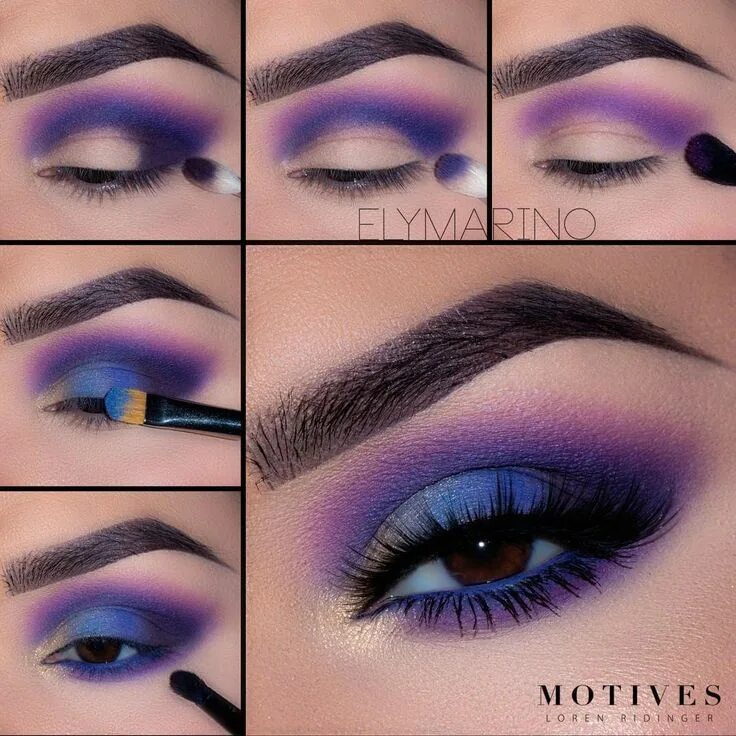 Макияж для синих глаз пошагово makeup forever rouge artist natural n9 #bestorganicmakeup Purple makeup, Smokey 