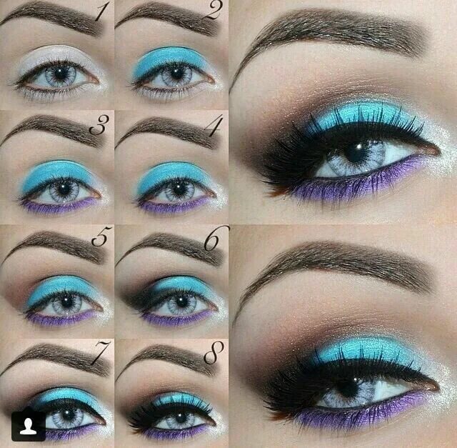 Макияж для синих глаз пошагово Pin by Shnaw Jamal on Makeup For Eyes Purple makeup, Purple eye makeup tutorial,