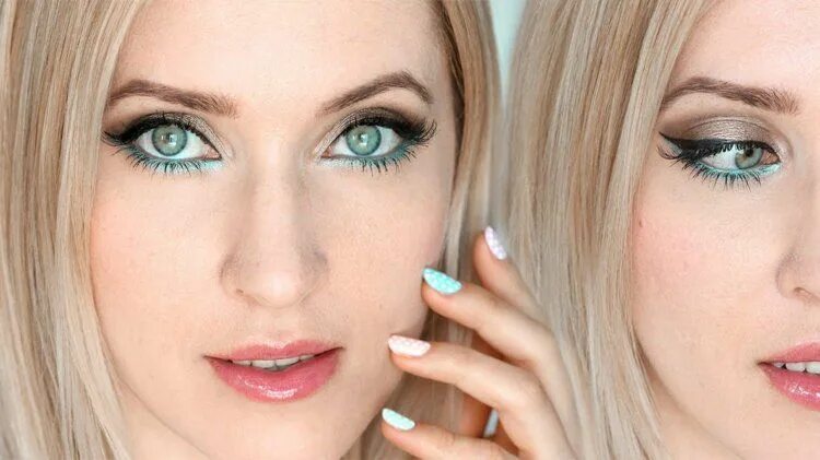 Макияж для светлых глаз и русых волос Idées maquillage des yeux - 60 idées avec les couleurs d’été Schminken, Make up,