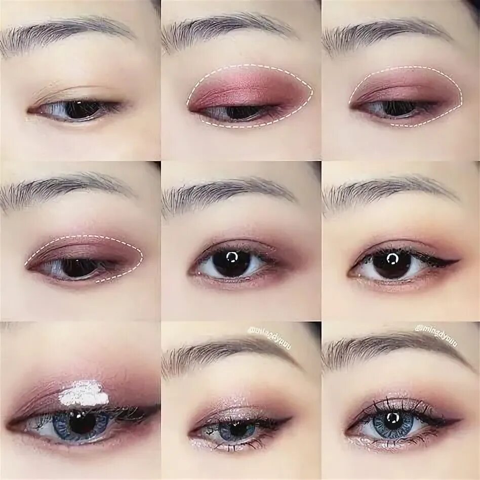 Макияж для узких глаз с нависшими Korean makeup tips, Kitchen sponges work fine to make use of in the bathtub. Kit