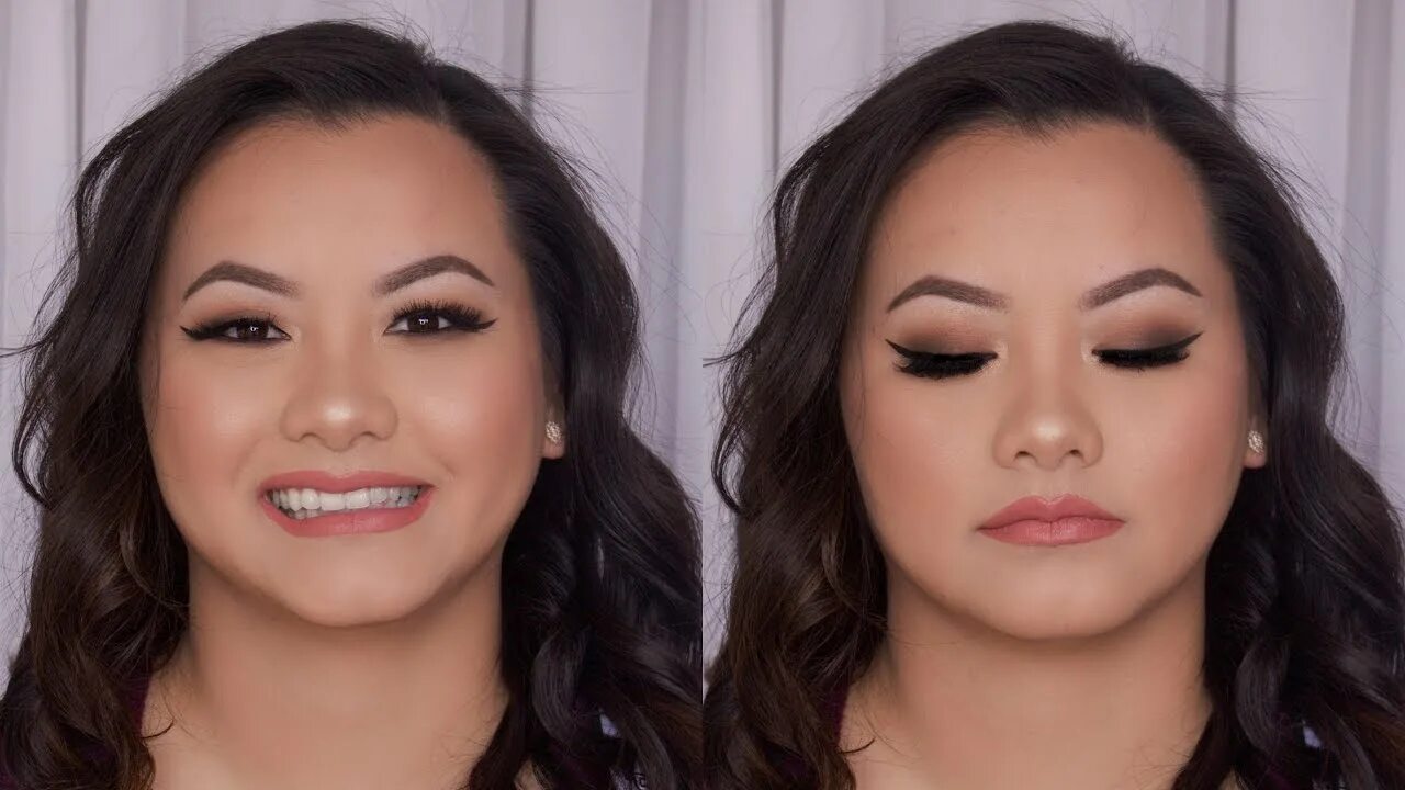 Макияж для узких глаз с нависшими Makeover Monday Office Dinner Party Makeup - YouTube