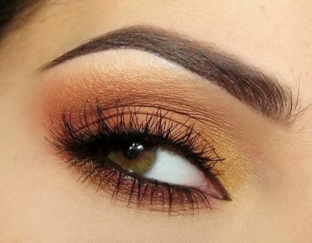 Макияж для янтарных глаз Augen schminken - 60 Ideen für Make-Up in Sommerfarben Gold eye makeup, Makeup t