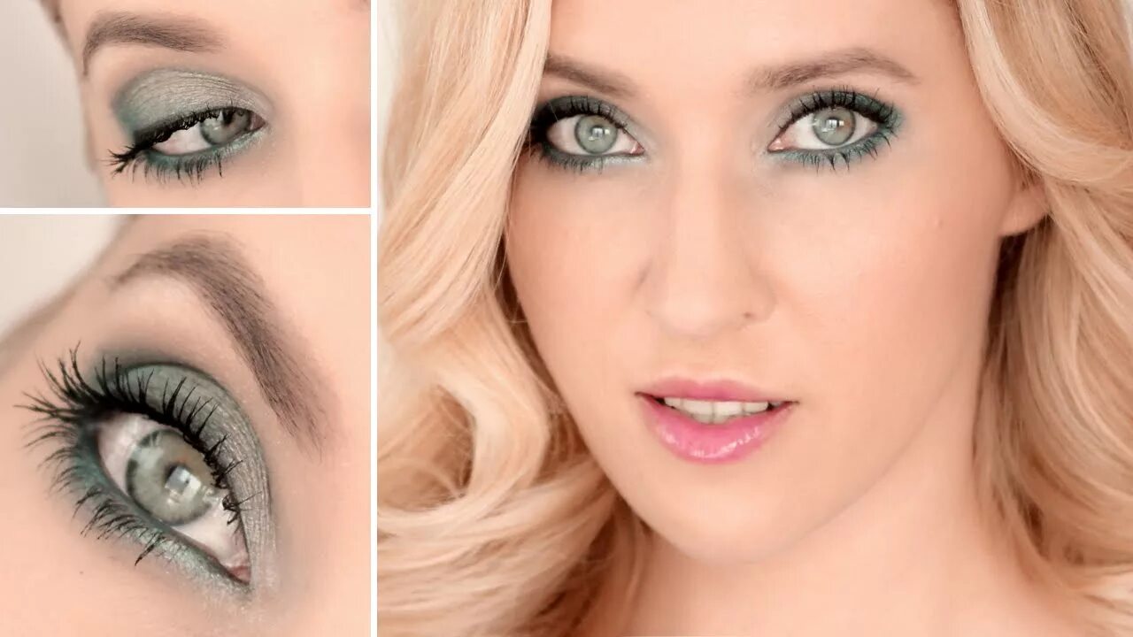 Макияж для зеленых блондинок Макияж смоки айс ❤ Яркий зелёно-синий smokey eyes makeup - YouTube