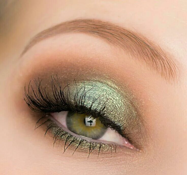 Макияж для зеленых глаз после Макияж Oogschaduw voor groene ogen, Oogmake up groene ogen, Oog make up