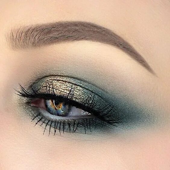 Макияж для зеленых глаз серых волос Image result for teal gold eyes Natural eye makeup tutorial, Simple eye makeup, 