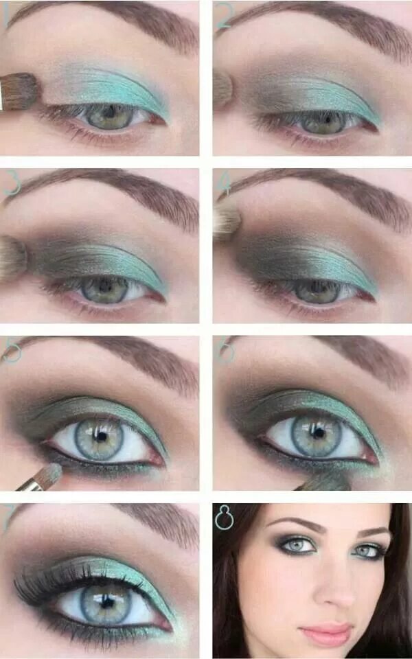 Макияж для зеленых глаз серых волос Eye Makeup Smokey eyes tutorial, Grüne augen schminken, Make up augen