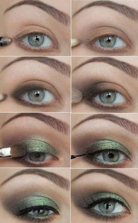 Макияж для зеленых глаз серых волос Fa la la la la. Eye makeup, Dark eye makeup, Green eyeshadow