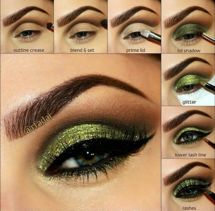 Макияж для зеленых глаз своими руками Olive green shade Makeup for green eyes, Green eyeshadow, Eye makeup