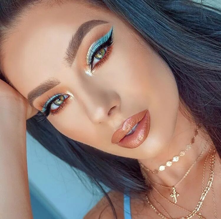 Макияж дня голубые глаза ❤ ℒℴvℯly Trendy makeup, Colorful makeup, Eye makeup