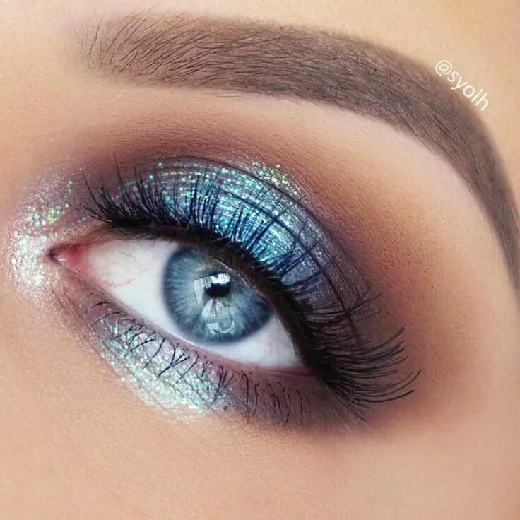 Макияж дня голубые глаза L.A. Minerals midnight Blue Shimmer Mineral - Etsy Blue makeup, Makeup tips for 