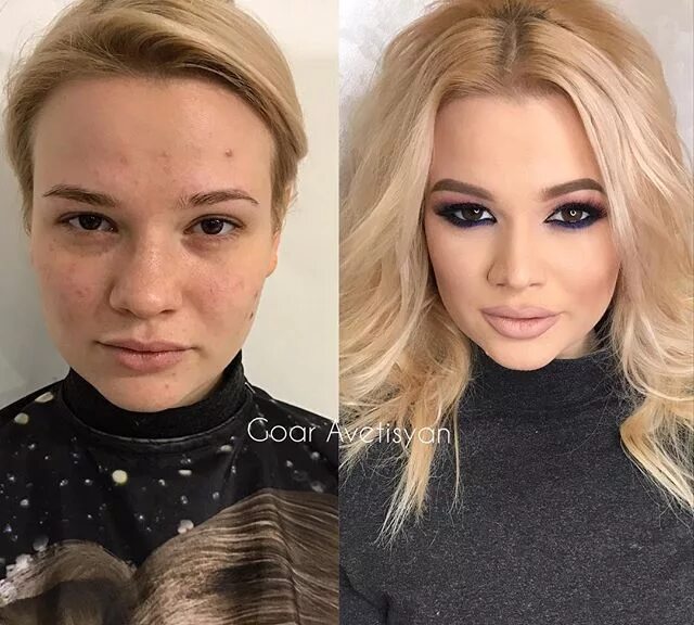 Макияж до и после фото Я знаю , что люди любят хлеба и зрелищ и здесь не очень сильный контраст до и по