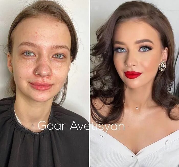 Макияж до и после пошагово Makeup-Transformation-Goar-Avetisyan Makeup transformation, Beauty, Makeup maste