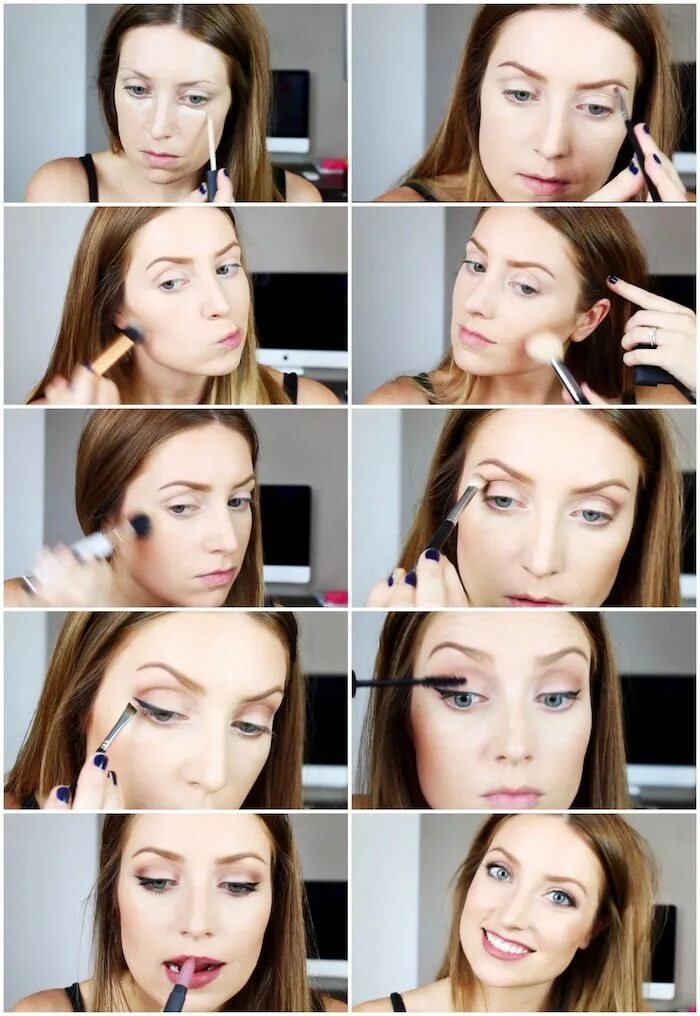 Макияж домашних условиях правильно Schminken für Anfänger: Basische Make-up Tipps Schöne augen make-up, Schminken f
