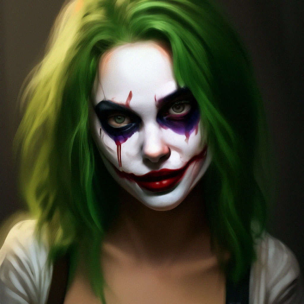 Макияж джокера "The Joker's makeup girl" - image created in Shedevrum