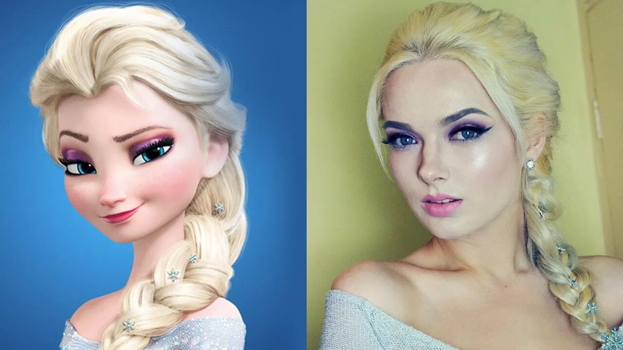 Макияж эльзы DISNEY'S FROZEN - ELSA MAKE UP TUTORIAL // GRWM STYLE // MyPaleSkin - YouTube