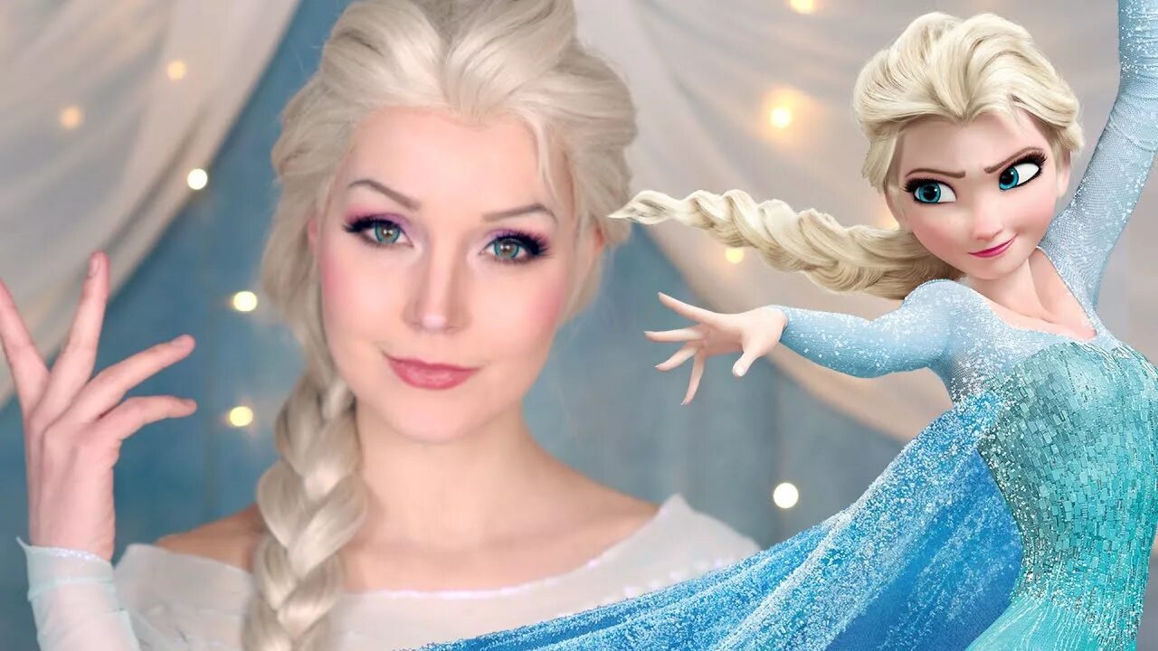 Макияж эльзы Elsa MakeUp Tutorial/Transformation Disney's Frozen - YouTube